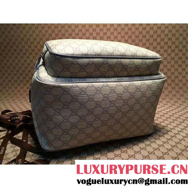 Gucci 322069 GG Supreme Canvas Backpack In Grey (1b77-072914 )