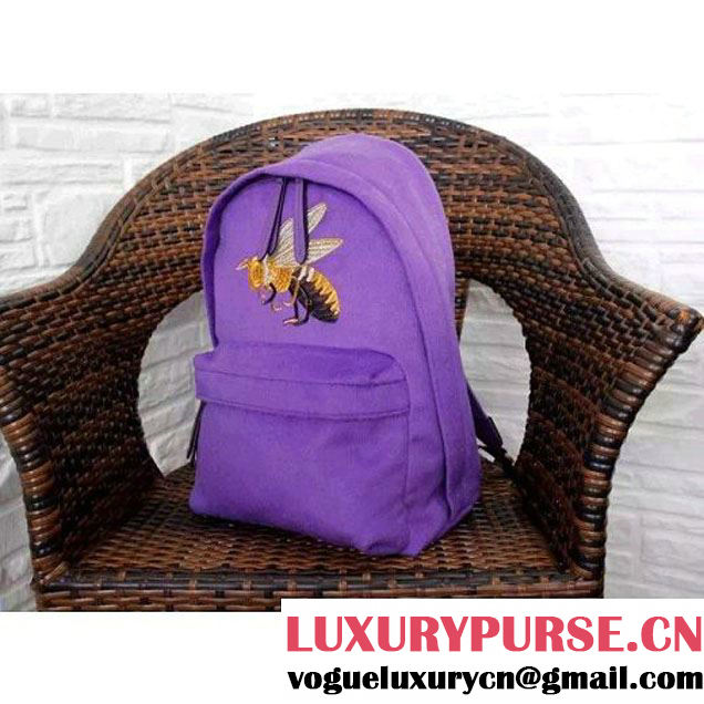 Gucci 400248 Beaded Sky Wool Backpack Purple Fall 2015 (1B067-091825 )