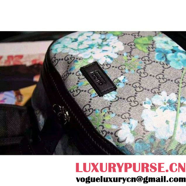 Gucci 406370 GG Green Blooms Backpack 2016 (SPM-6041812 )