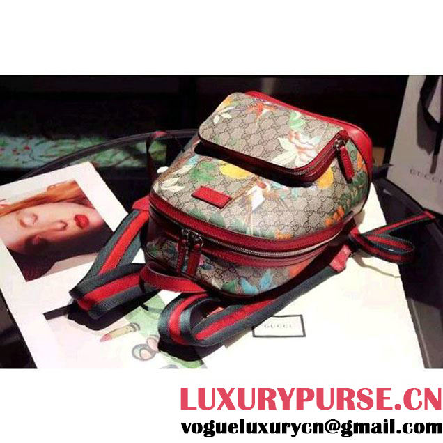 Gucci Mini Tian GG Supreme Backpack Red 2016 (SPM-6041813 )