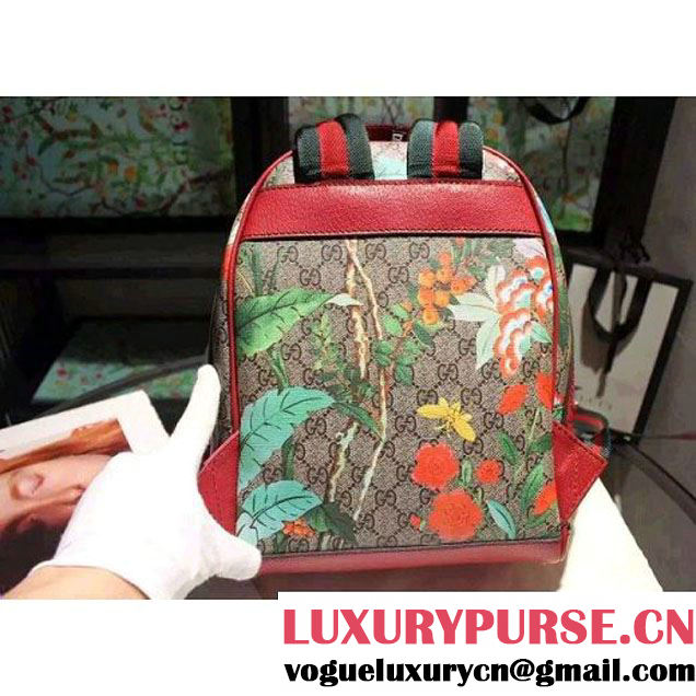 Gucci Mini Tian GG Supreme Backpack Red 2016 (SPM-6041813 )