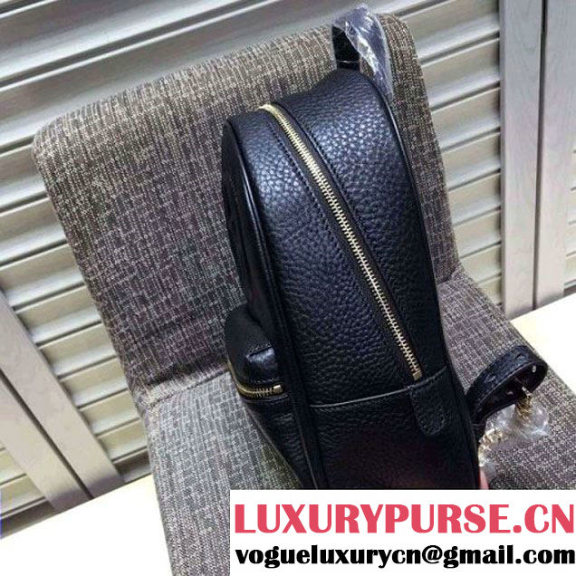 Gucci Soho Leather Chain Backpack 431570 Black 2016 (2A010-6050917 )