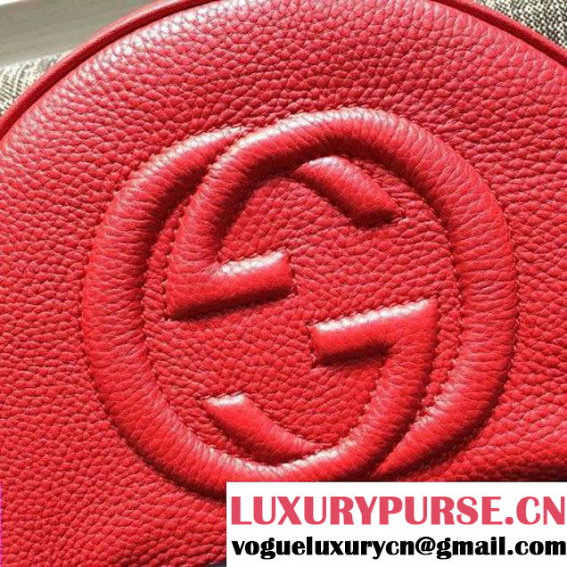 Gucci Soho Leather Chain Backpack 431570 Red/Black 2016 (2A010-6050919 )