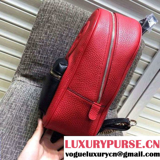 Gucci Soho Leather Chain Backpack 431570 Red/Black 2016 (2A010-6050919 )