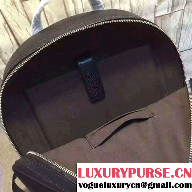 Gucci Web and Snake Print Leather Backpack Bag 419584 Black 2016 (1B77-6060119 )