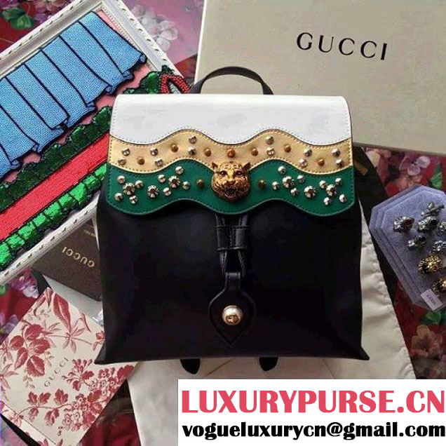 Gucci 432266 Leather Studded Backpack 2016 (SPM-6062914 )