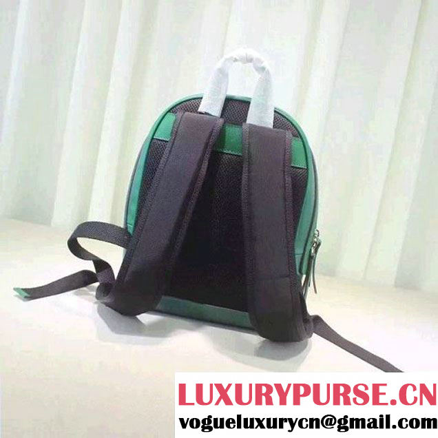 Gucci Mini Web and Snake Print Leather Backpack Bag Green 2016 (XXS-6071310 )