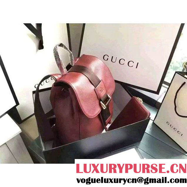 Gucci Jackie Soft Calfskin Backpack 352016 Burgundy 2016 (MH-6081112 )