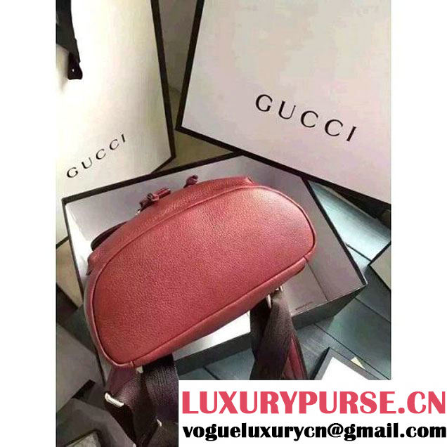 Gucci Jackie Soft Calfskin Backpack 352016 Burgundy 2016 (MH-6081112 )
