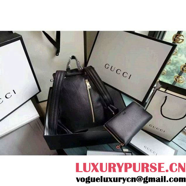 Gucci Jackie Soft Calfskin Backpack 352016 Black 2016 (MH-6081113 )