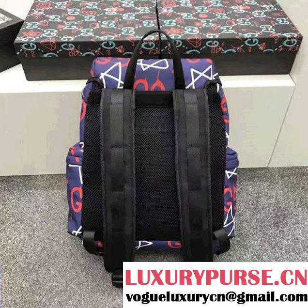Gucci GucciGhost Canvas Techpack 429037 Blue 2016 (SPM-6120106 )