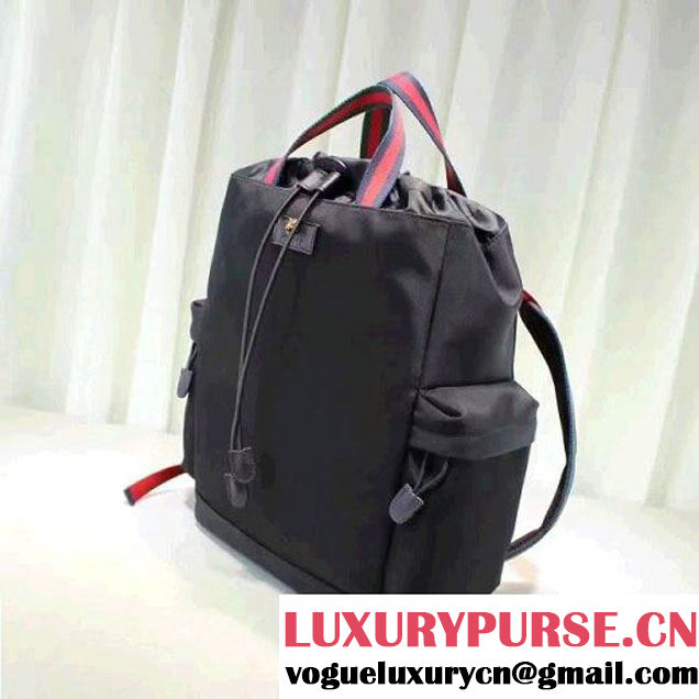 Gucci Techno Canvas Drawstring Backpack 450979 Black 2016 (XYS-6120107 )