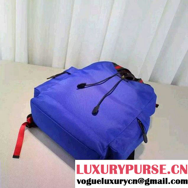 Gucci Techno Canvas Drawstring Backpack 450979 Blue 2016 (XYS-6120108 )