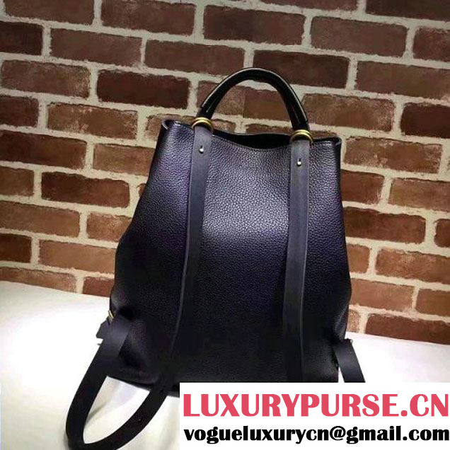 Gucci Snake Print Leather Backpack 451000 Black 2016 (XYS-6121328 )