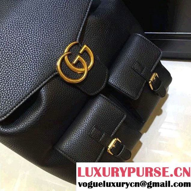 Gucci GG Marmont Leather Backpack 429007 Black 2016 (XYS-6121402 )