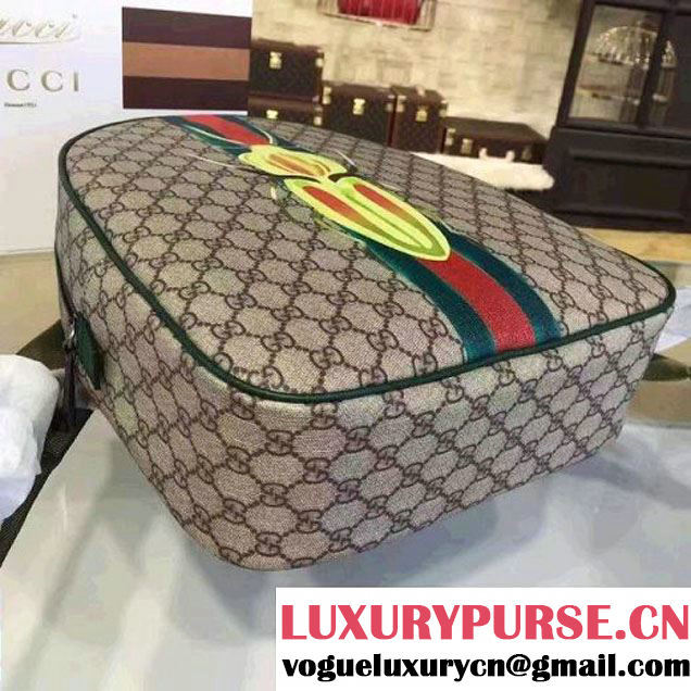 Gucci GG Supreme Canvas Backpack With Beatle Print (2A010-7021728 )