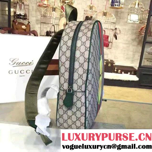 Gucci GG Supreme Canvas Backpack With Beatle Print (2A010-7021728 )
