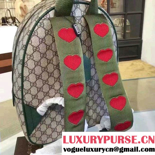 Gucci GG Supreme Canvas Backpack With Beatle Print (2A010-7021728 )