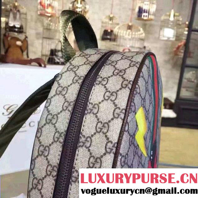 Gucci GG Supreme Canvas Backpack With Ladybird Print (2A010-7021729 )