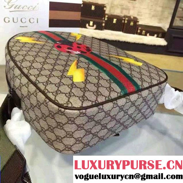 Gucci GG Supreme Canvas Backpack With Ladybird Print (2A010-7021729 )