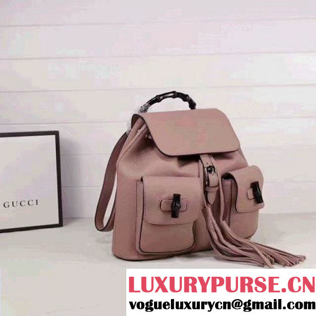 Gucci 370833 Bamboo Leather Backpack Nude (XYS-7030301 )
