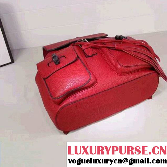 Gucci 370833 Bamboo Leather Backpack Red (XYS-7030302 )