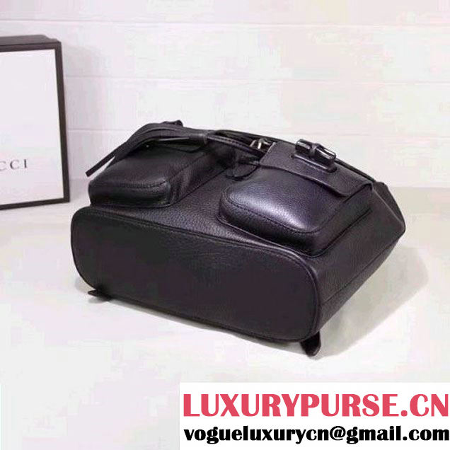 Gucci 370833 Bamboo Leather Backpack Black (XYS-7030303 )