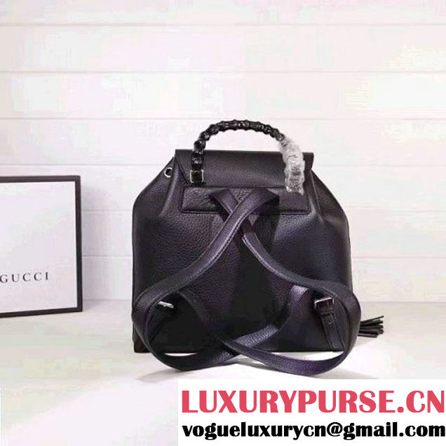 Gucci 370833 Bamboo Leather Backpack Black (XYS-7030303 )