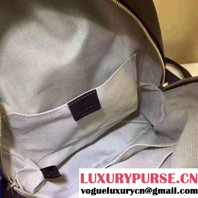 Gucci GG Supreme Canvas and Studded Leather Backpack 431570 Brown (XYS-7052414 )