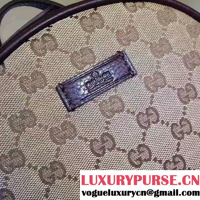 Gucci GG Supreme Canvas and Studded Leather Backpack 431570 Brown (XYS-7052414 )