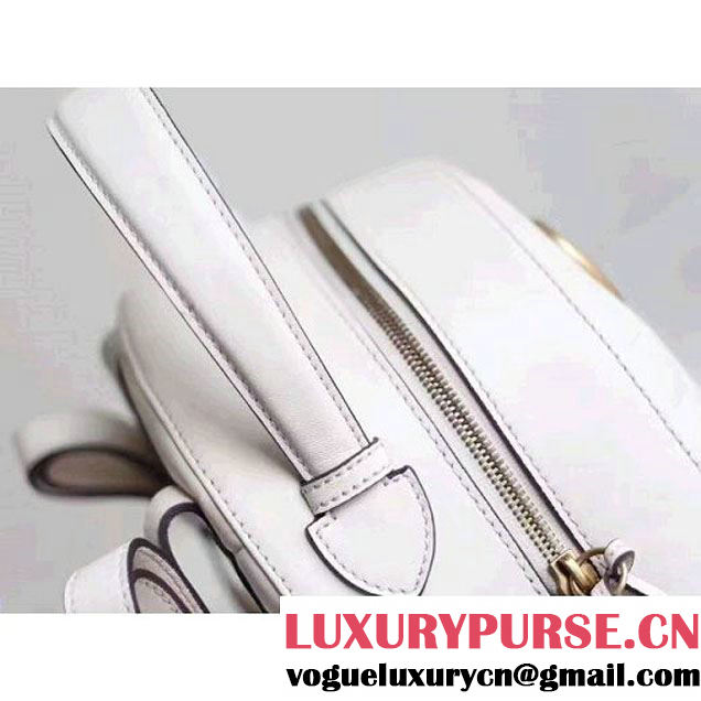 Gucci GG Marmont Quilted Leather Backpack 476671 White 2017 (MH-7060617 )