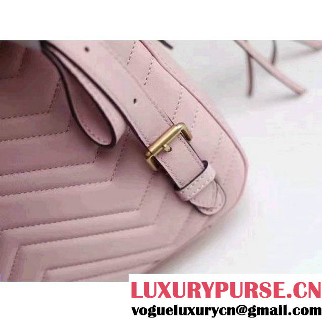 Gucci GG Marmont Quilted Leather Backpack 476671 Pink 2017 (MH-7060619 )