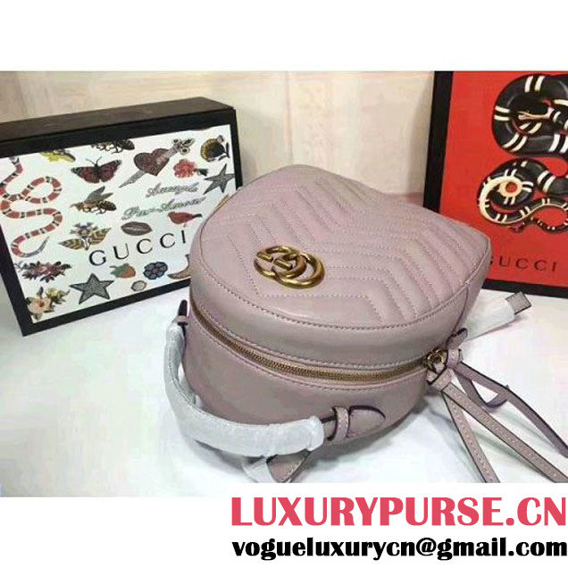 Gucci GG Marmont Quilted Leather Backpack 476671 Grey 2017 (MH-7060621 )