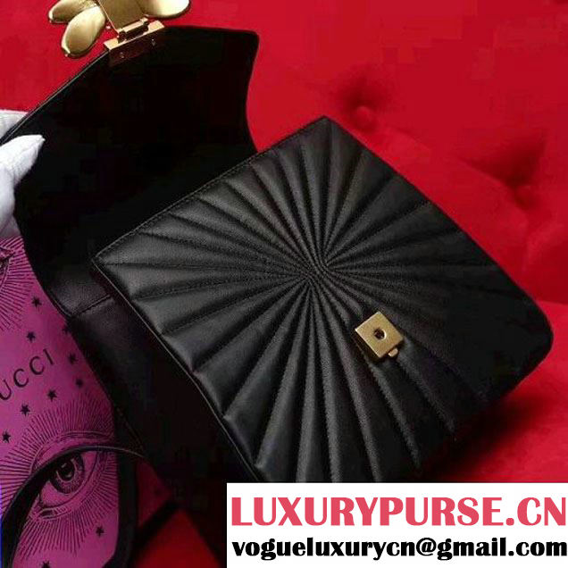 Gucci Queen Margaret Quilted Leather Backpack 476664 Black 2017 (2A010-7062025 )