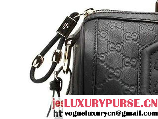Gucci Techno Tag Medium Boston Bag 241097 Black  