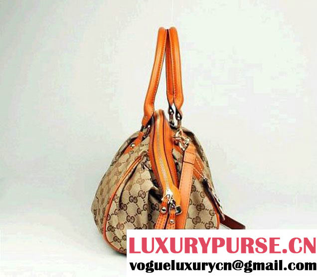 Gucci Sukey Boston Bag Canvas 223974 Orange  