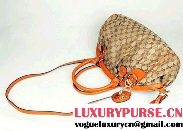 Gucci Sukey Boston Bag Canvas 223974 Orange  