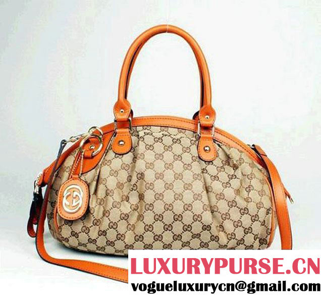 Gucci Sukey Boston Bag Canvas 223974 Orange  