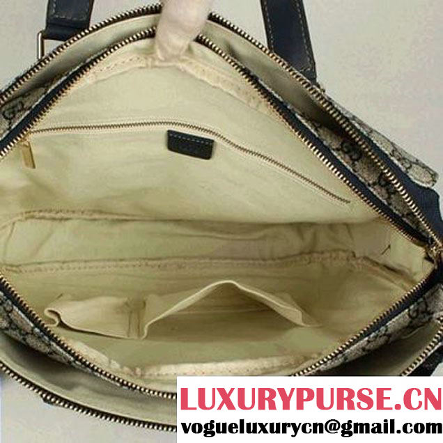 Gucci GG Fabric Boston Bag 289181 Blue  