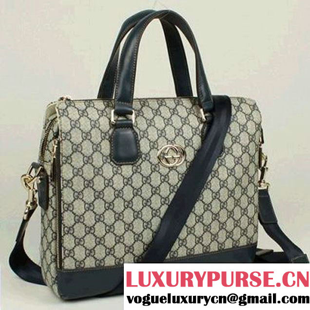 Gucci GG Fabric Boston Bag 289181 Blue  