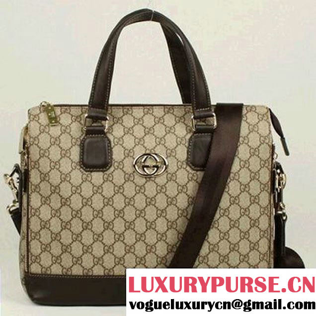 Gucci GG Fabric Boston Bag 289181 Brown