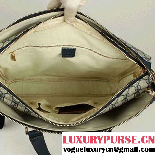 Gucci GG Fabric Boston Bag 289180 Blue  