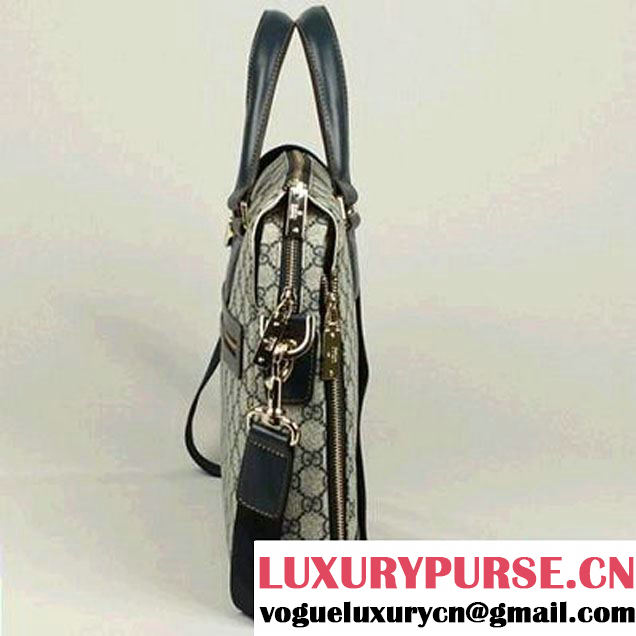 Gucci GG Fabric Boston Bag 289180 Blue  