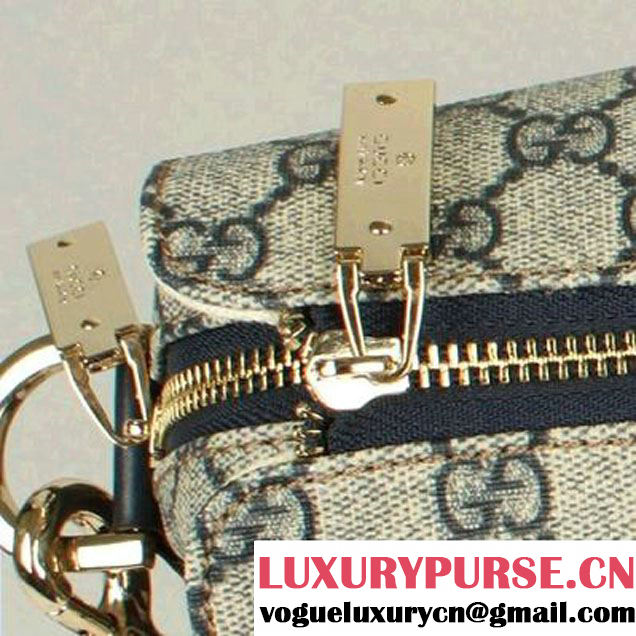 Gucci GG Fabric Boston Bag 289180 Blue  