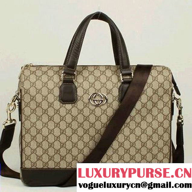 Gucci GG Fabric Boston Bag 289180 Brown