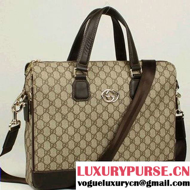 Gucci GG Fabric Boston Bag 289180 Brown  
