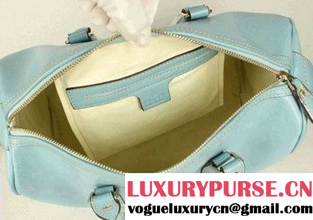Gucci Joy 163603 Light Blue GG Imprime Boston Bag  
