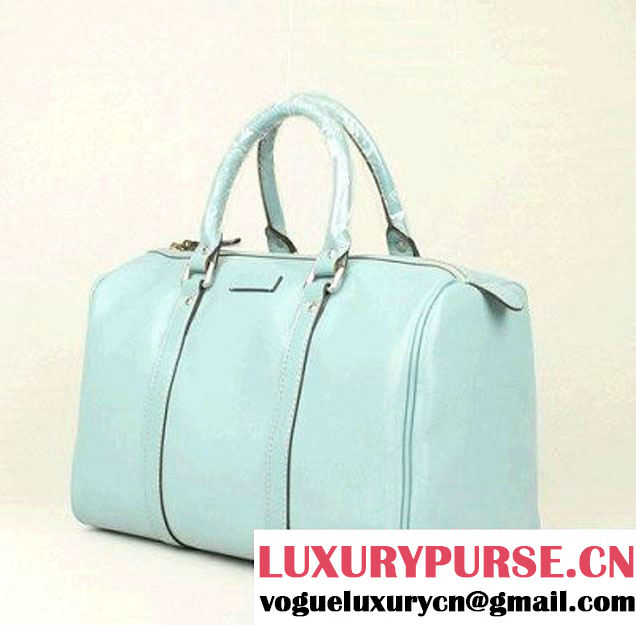 Gucci Joy 163603 Light Blue GG Imprime Boston Bag  