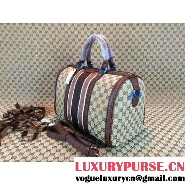 Gucci Vintage Web Orainal GG Canvas Boston Bag 247205 Brown (1b77-1532 )
