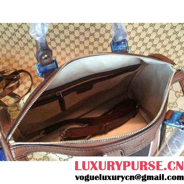 Gucci Vintage Web Orainal GG Canvas Boston Bag 247205 Brown (1b77-1532 )